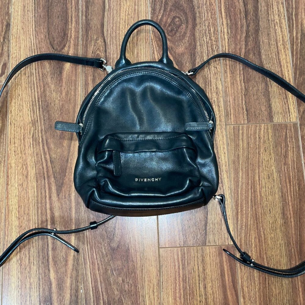 Givenchy Black Leather Mini Backpack